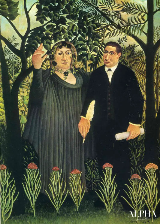 La muse inspirant le poète - Henri Rousseau - Reproductions de tableaux et peintures haut de gamme