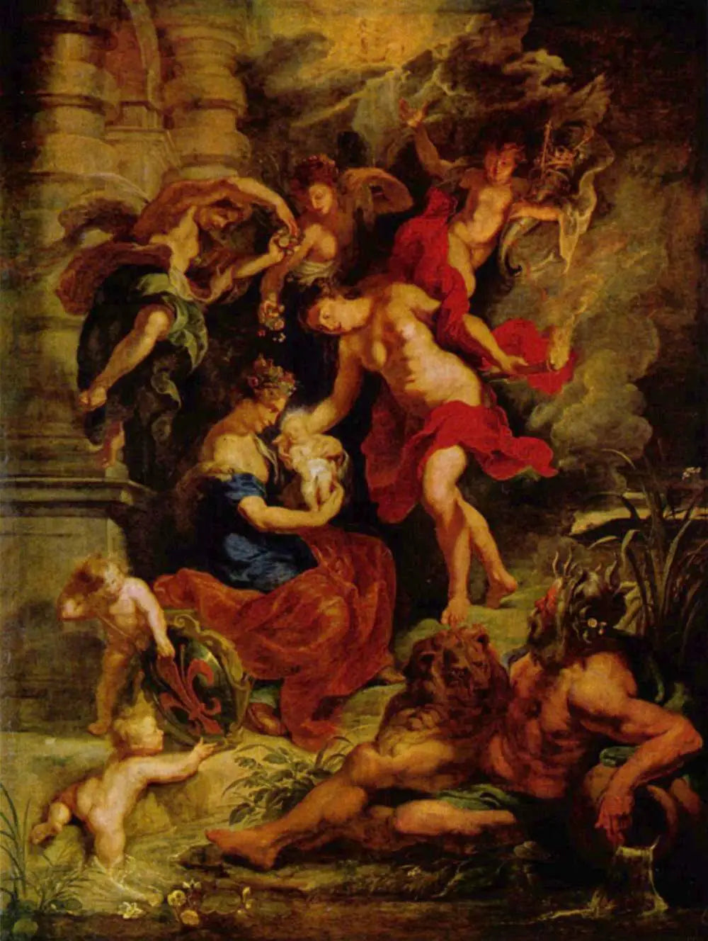 La Naissance de Marie de Médicis le 26 avril 1573 à Florence - Peter Paul Rubens image 1 copie de tableau peinte à la main