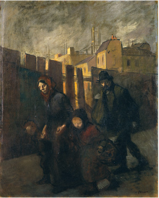 La palissade - Jean-Louis Forain image 1 copie peinte à la main à l’huile