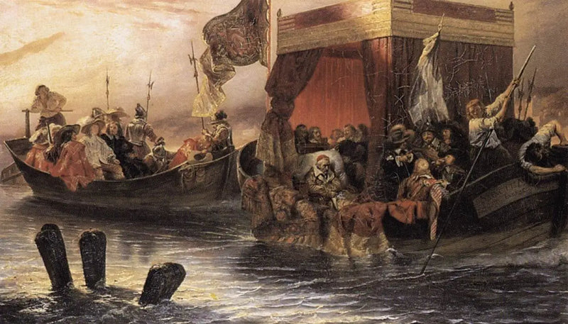 リシュリュー枢機卿の運河船、ローヌ川にて - ポール・ドゥラロッシュ

Source:
La péniche du cardinal de Richelieu sur le Rhône - Paul Delaroche