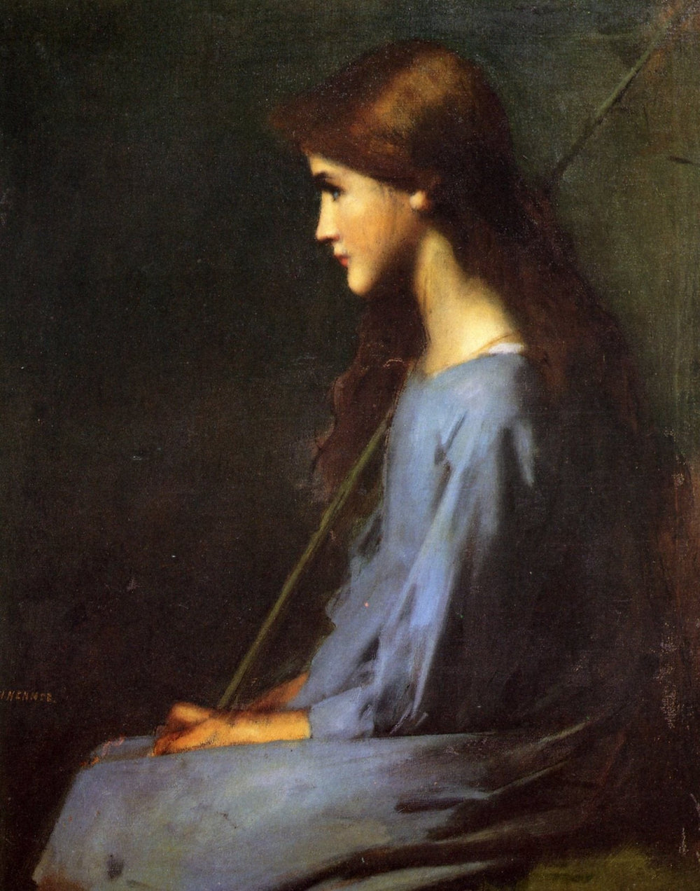 La petite bergère - Jean-Jacques Henner image 1 tableau peint à l’huile sur toile