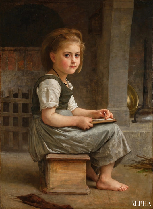 La petite écolière - William Bouguereau Reproductions de tableaux à la peinture à l’huile