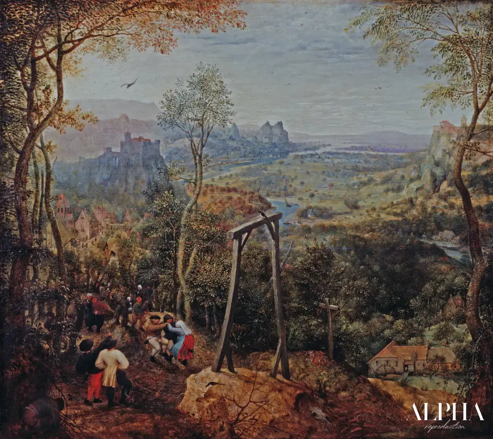 La pie sur la potence - Pieter Brueghel l'Ancien - Reproductions de tableaux et peintures haut de gamme