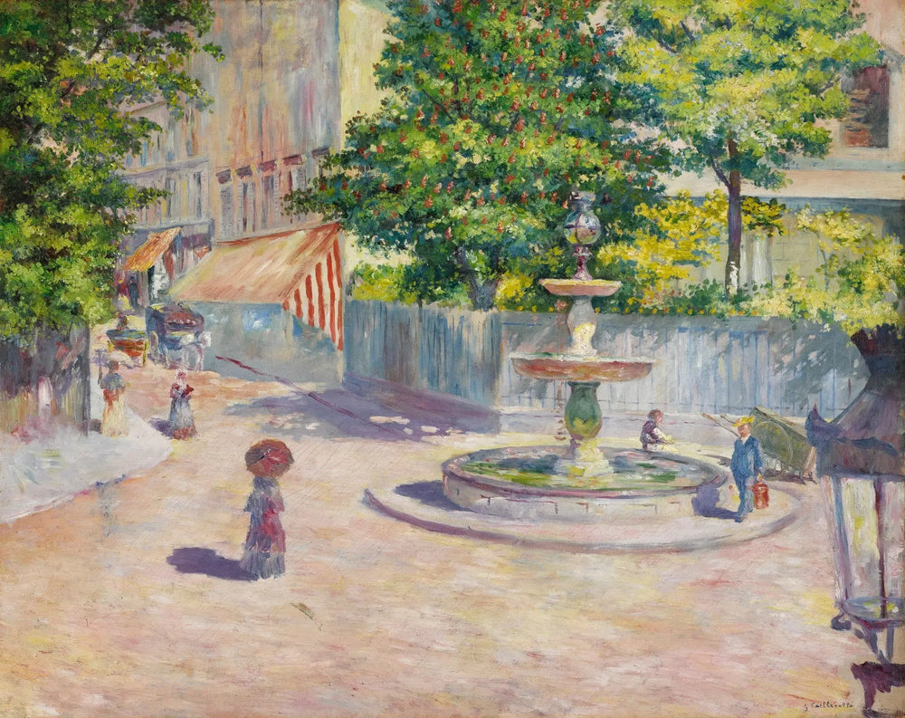 La Place Saint-Augustin - Gustave Caillebotte image 1 tableau peint à l’huile sur toile