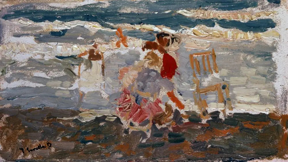 La Plage, Valence (Enfants) - Joaquín Sorolla image 1 copie peinte à la main à l’huile