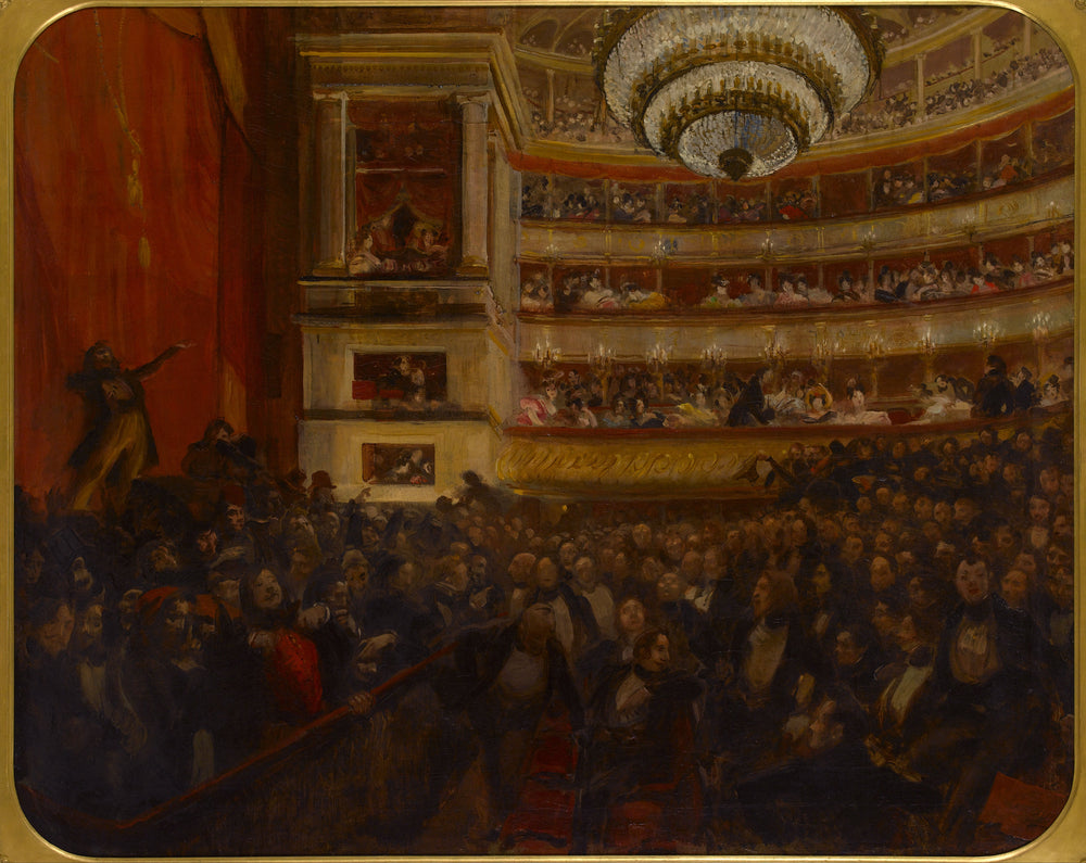 La première d'Hernani. Avant la bataille - Albert Besnard image 1 reproduction de peinture à l’huile