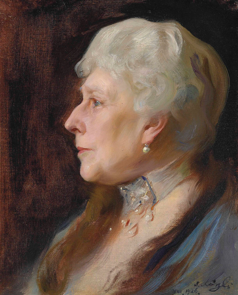 La princesse Béatrice, veuve du prince Henri de Battenberg - Philip de László image 1 reproduction de peinture à l’huile