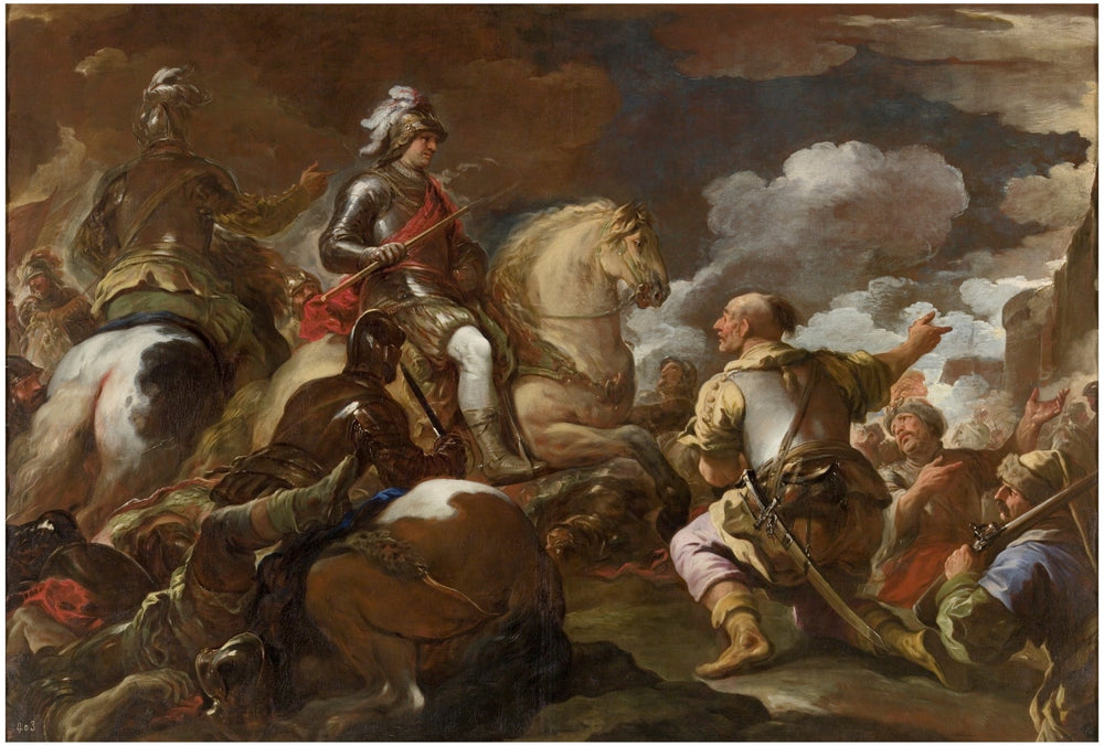 La prise d'une forteresse - Luca Giordano image 1 reproduction de peinture à l’huile