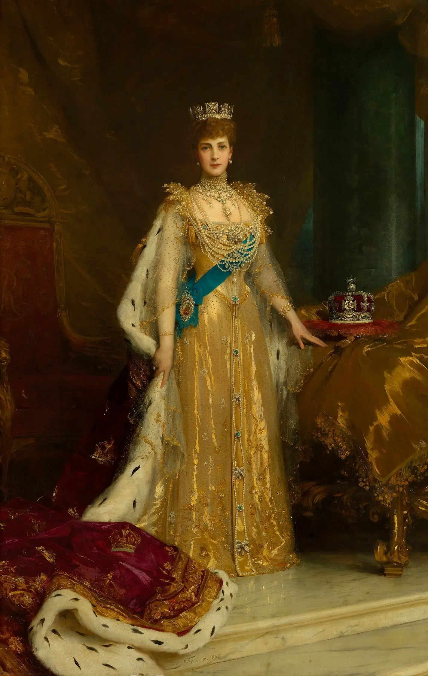 La reine Alexandra (1844-1925) - Luke Fildes image 1 tableau peint à l’huile sur toile