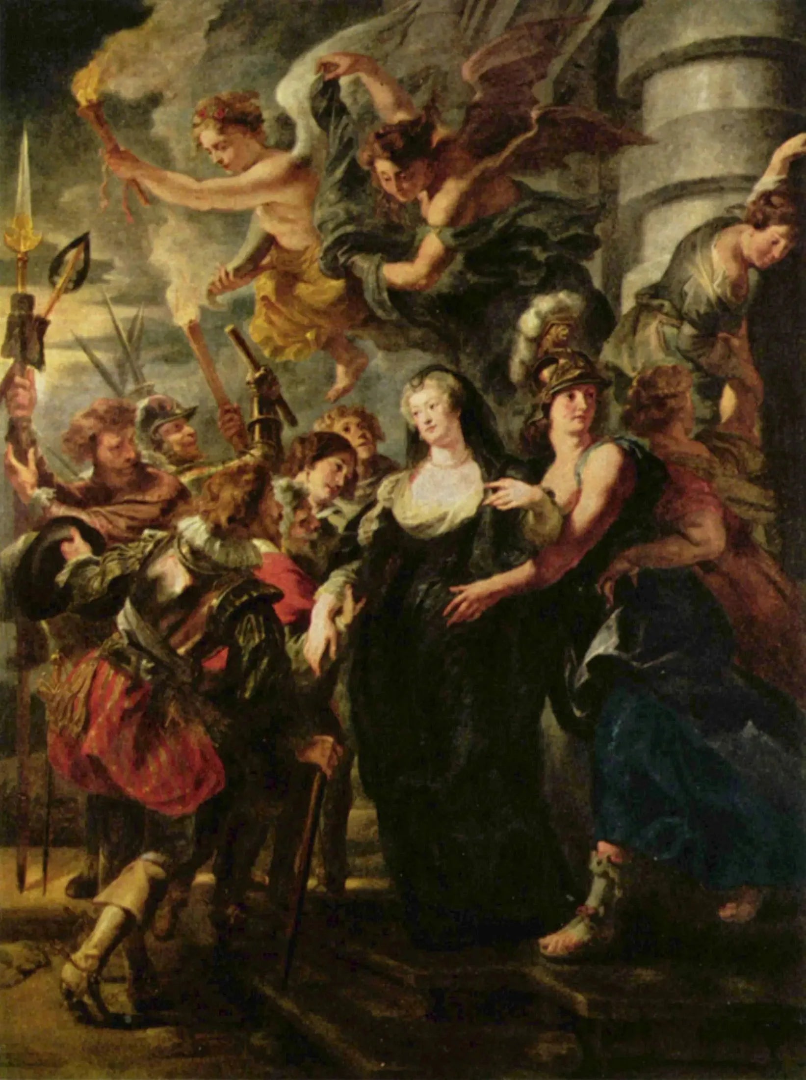 La Reine s'enfuit du château de Blois dans la nuit du 21 au 22 février 1619 - Peter Paul Rubens image 1 tableau peint à l’huile sur toile