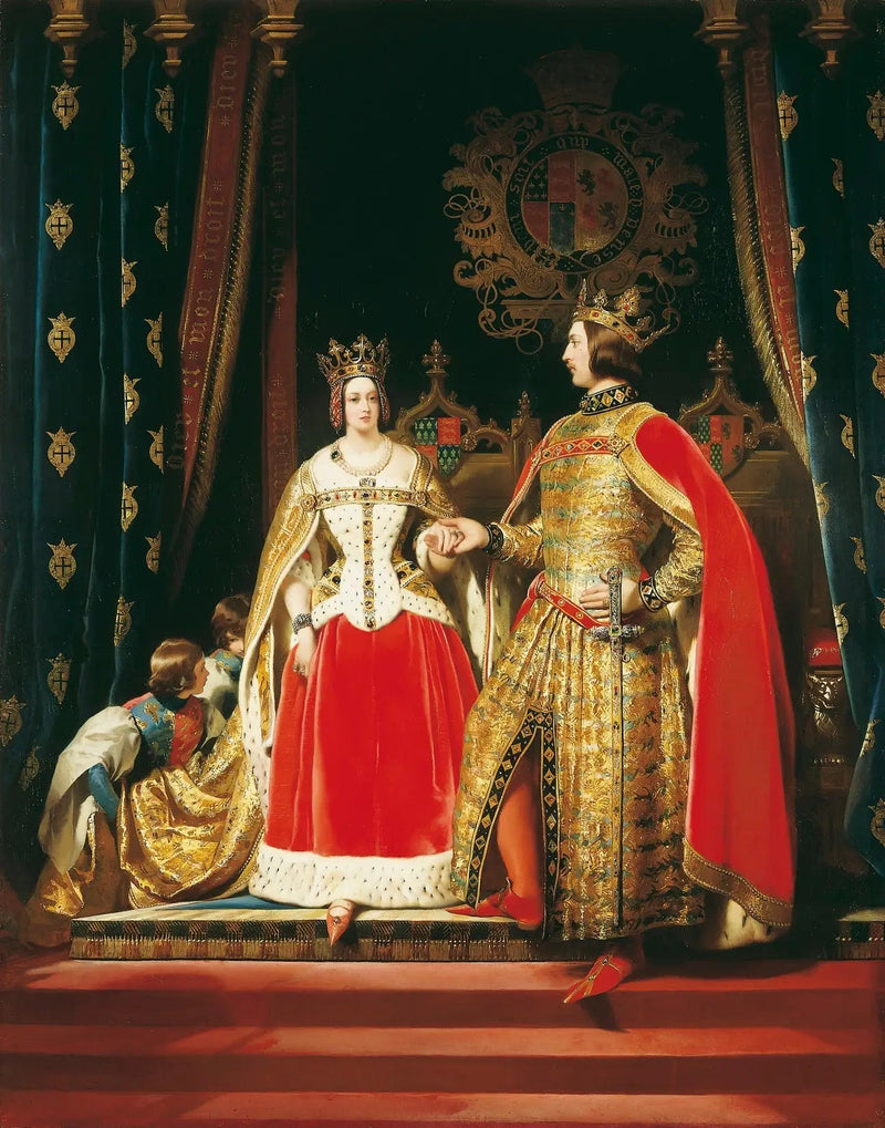 ヴィクトリア女王とアルバート公爵の1842年5月12日の仮装舞踏会の様子 - エドウィン・ヘンリー・ランディーザー

Source:
La reine Victoria et le prince Albert au Bal costumé du 12 mai 1842 - Edwin Henry Landseer