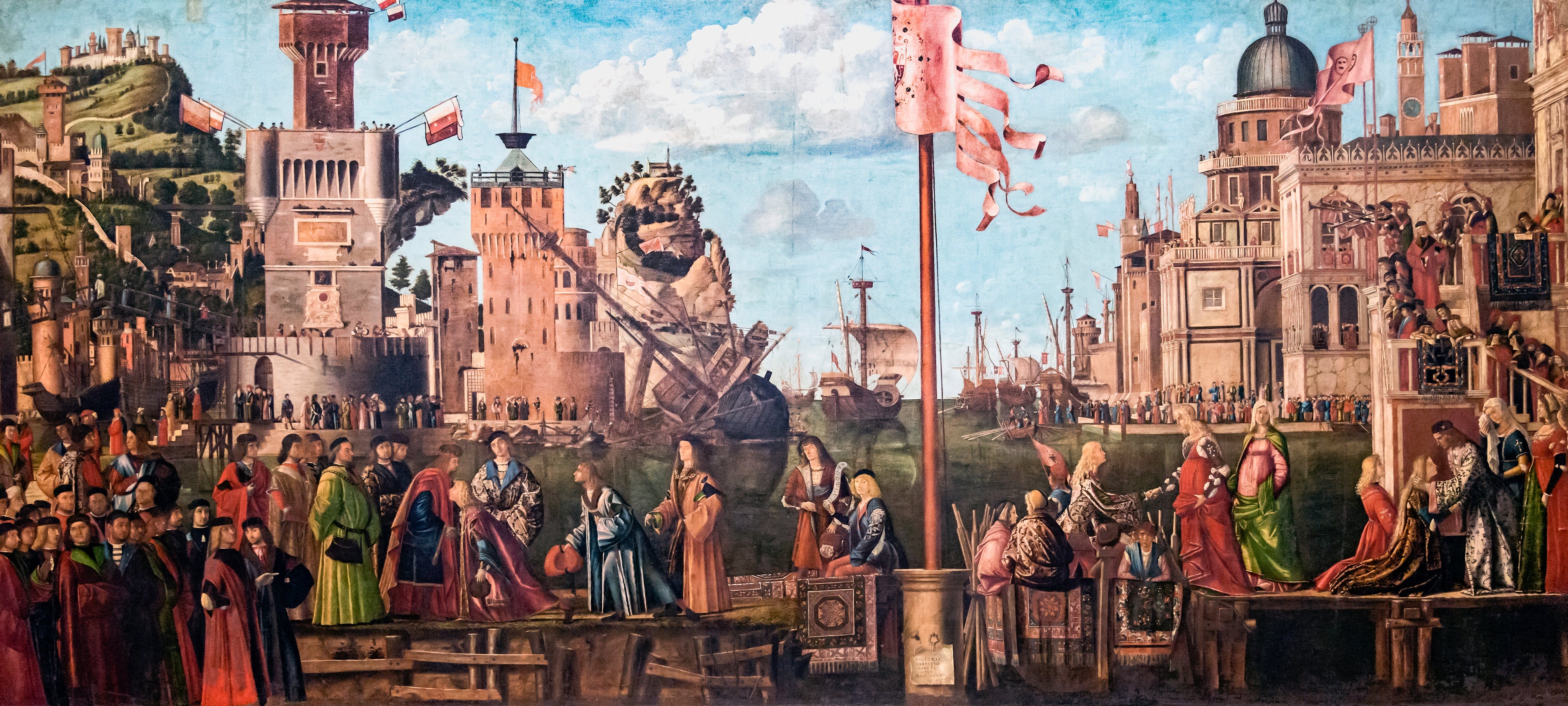 La Rencontre des fiancés et le départ des pèlerins - Vittore Carpaccio - Alpha Reproduction