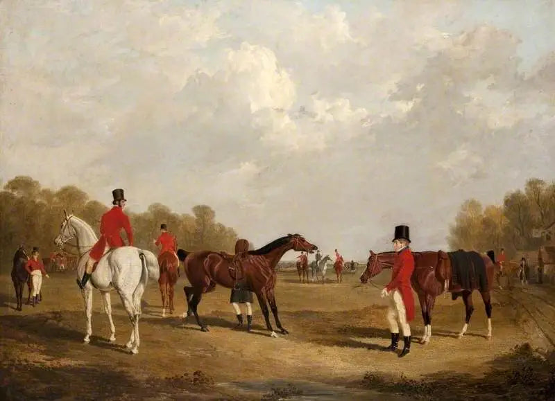 La rencontre - John Frederick Herring, Sr. image 1 copie peinte à la main à l’huile