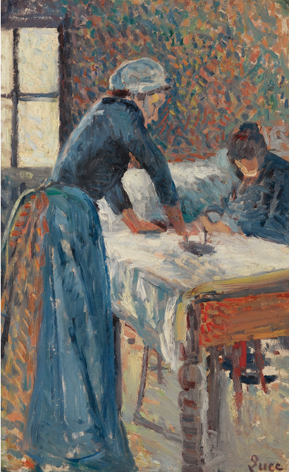 La repasseuse - Maximilien Luce image 1 copie peinte à la main à l’huile