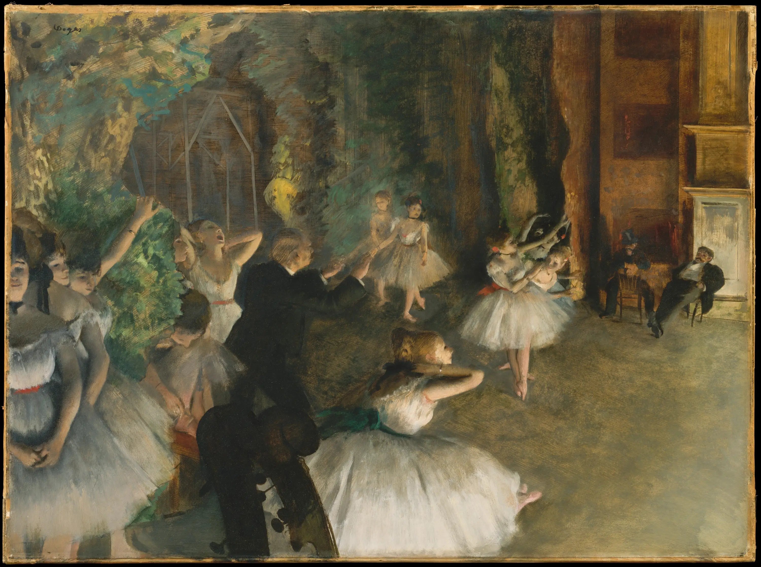 La répétition du ballet sur scène - Edgar Degas image 1 tableau peint à l’huile sur toile