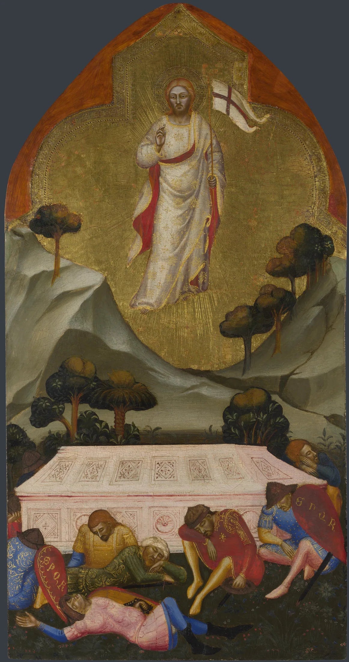 La Résurrection - Jacopo di Cione image 1 copie peinte à la main à l’huile