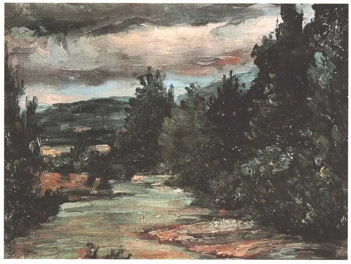 Reproduction du tableau « La Rivière dans la plaine - Paul Cézanne » par Alpha Reproduction en peinture à l’huile