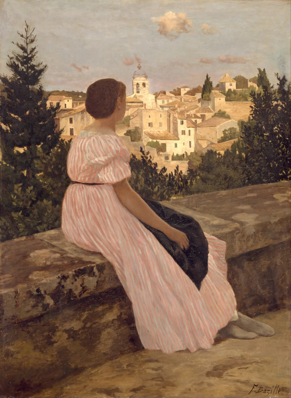 La Robe rose - Frédéric Bazille image 1 tableau peint à l’huile sur toile
