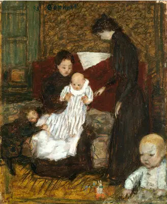 アーティストの妹とその子供たち - ピエール・ボナール