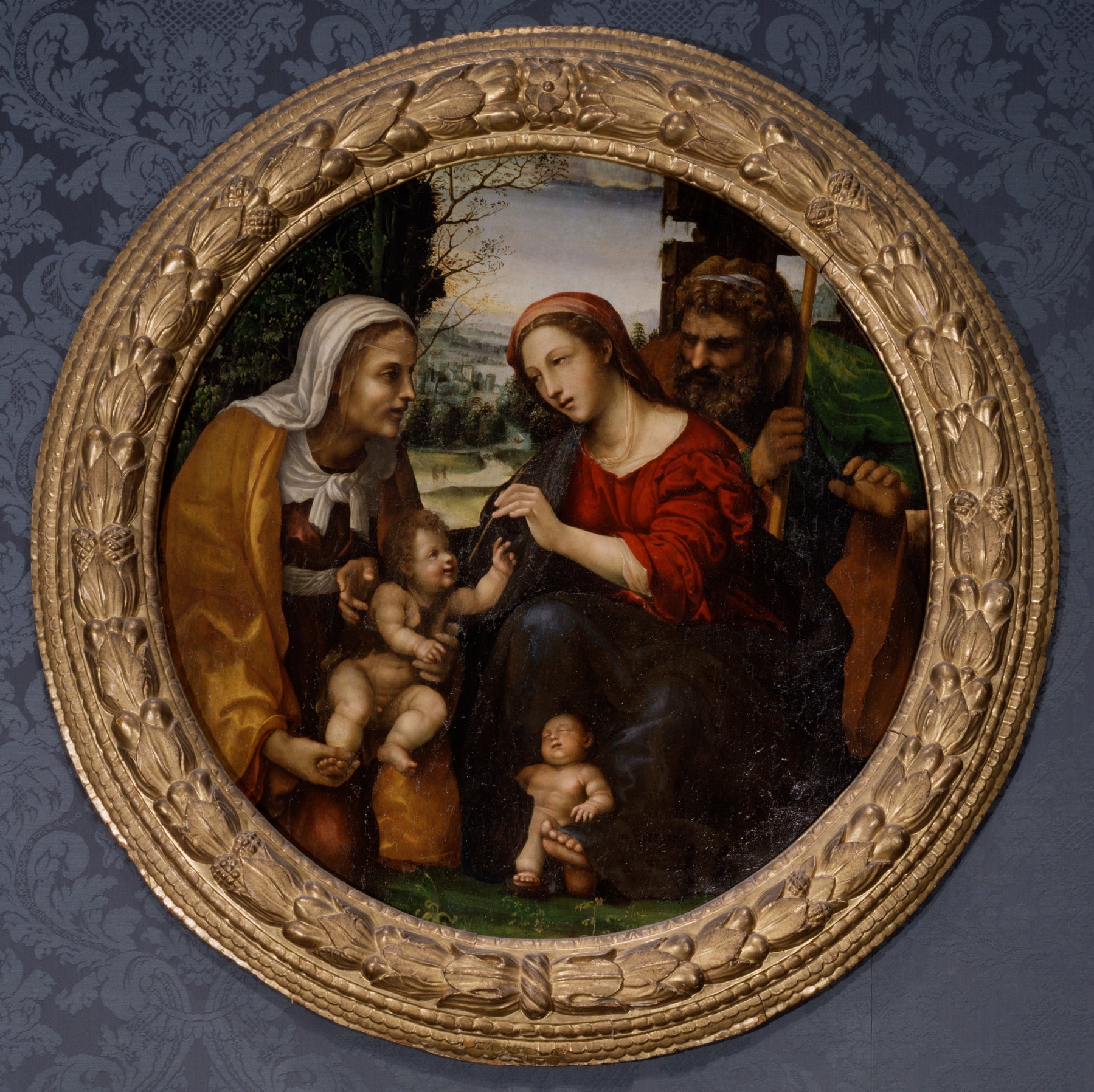 La Sainte Famille avec sainte Élisabeth et le petit saint Jean-Baptiste - Il Sodoma (Giovanni Antonio Bazzi) - Alpha