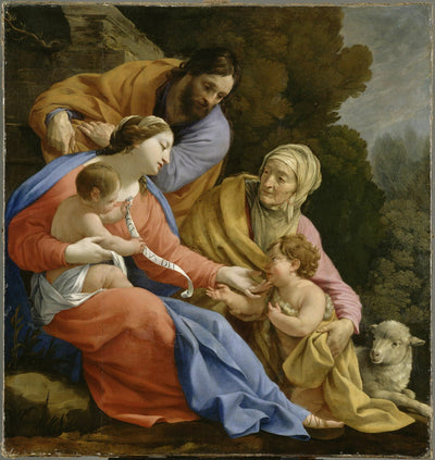 La Sainte Famille avec sainte Élisabeth et le petit saint Jean - Simon Vouet - Alpha Reproduction