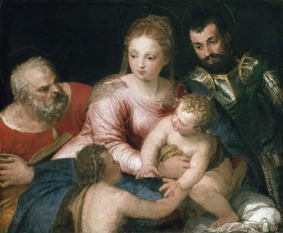 La Sainte Famille avec le jeune saint Jean-Baptiste et saint Georges - Paul Véronèse - Alpha Reproduction