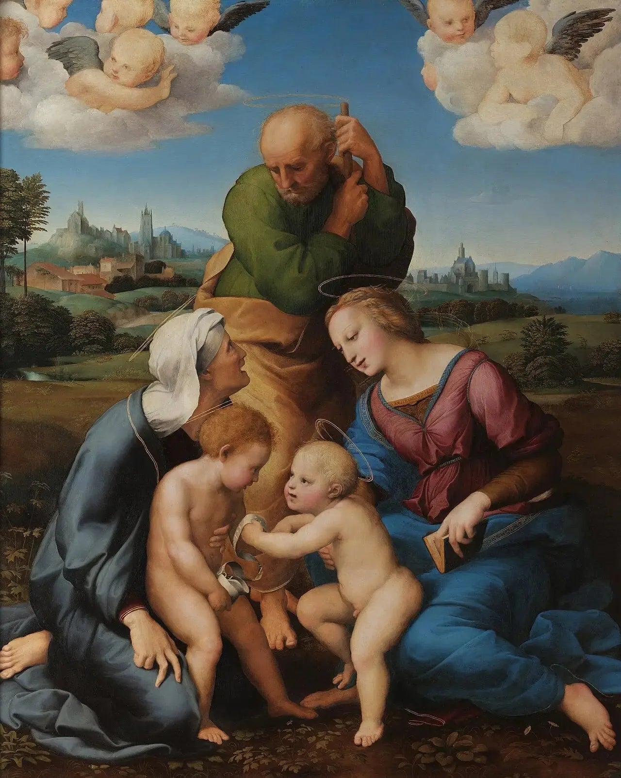 La Sainte Famille Canigiani - Raphaël Sanzio image 1 copie de tableau peinte à la main
