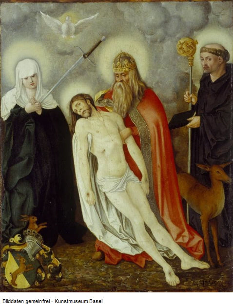 La sainte trinité entre la Vierge de douleur et saint Gilles - Hans Baldung Grien - Alpha Reproduction