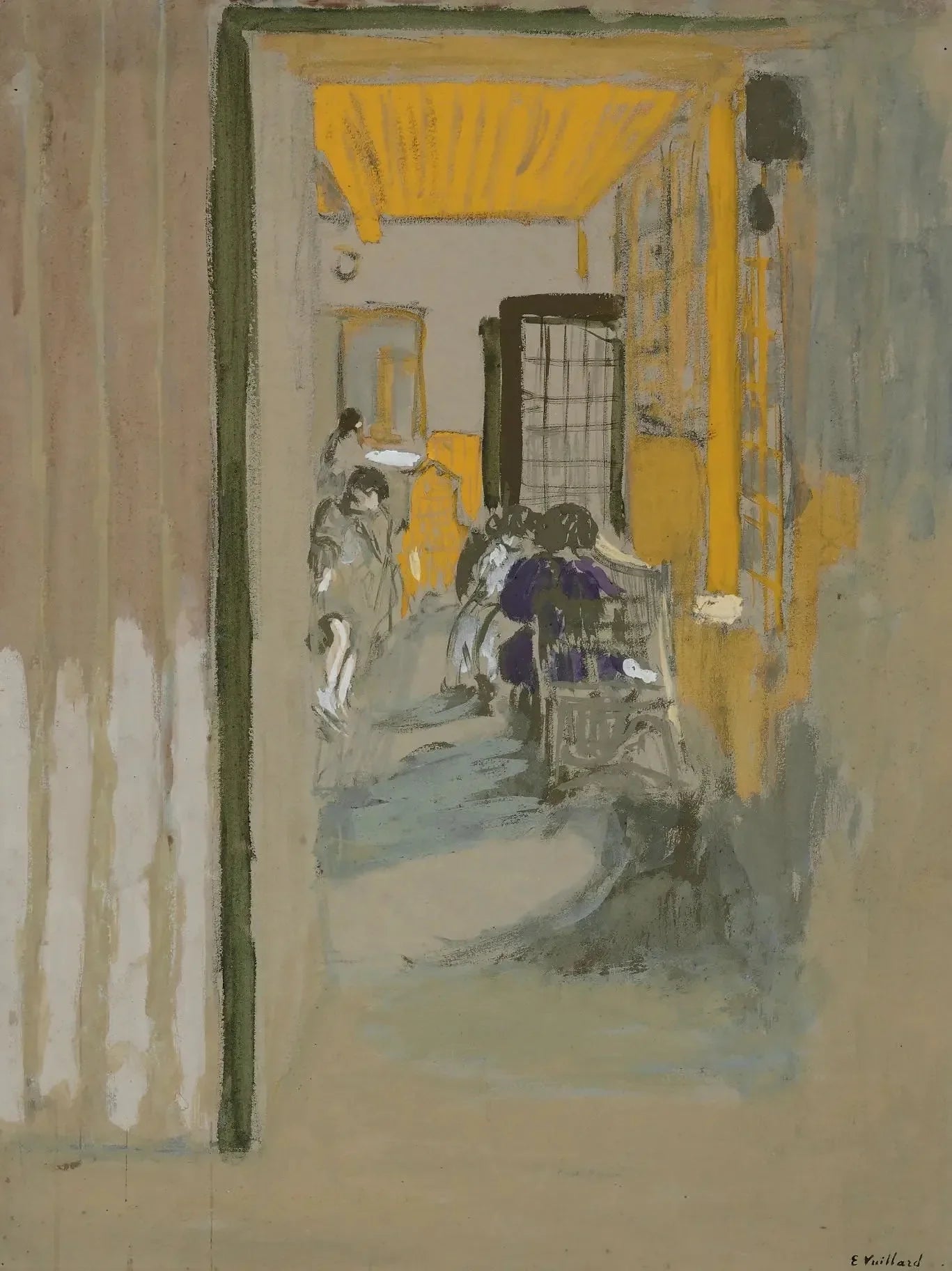La Salle d'étude aux Pavillons - Édouard Vuillard image 1 tableau peint à l’huile sur toile