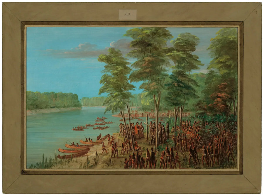 アーカンソー河口の土地を占有するラ・サール。1682年3月10日 - ジョージ・キャトリン

Source:
La Salle prend possession des terres à l'embouchure de l'Arkansas. 10 mars 1682 - George Catlin