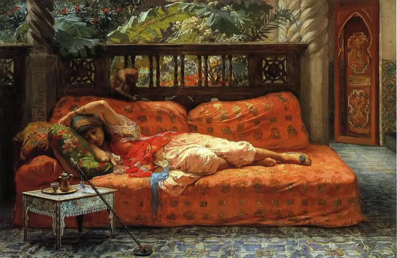 ラ・シエスト（夢の午後） - フレデリック・アーサー・ブリッマン

Source:
La Sieste (Après-midi en rêve) - Frederick Arthur Bridgman