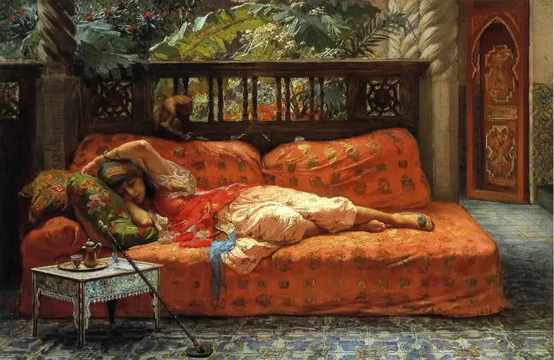 ラ・シエスト（夢の午後） - フレデリック・アーサー・ブリッマン

Source:
La Sieste (Après-midi en rêve) - Frederick Arthur Bridgman