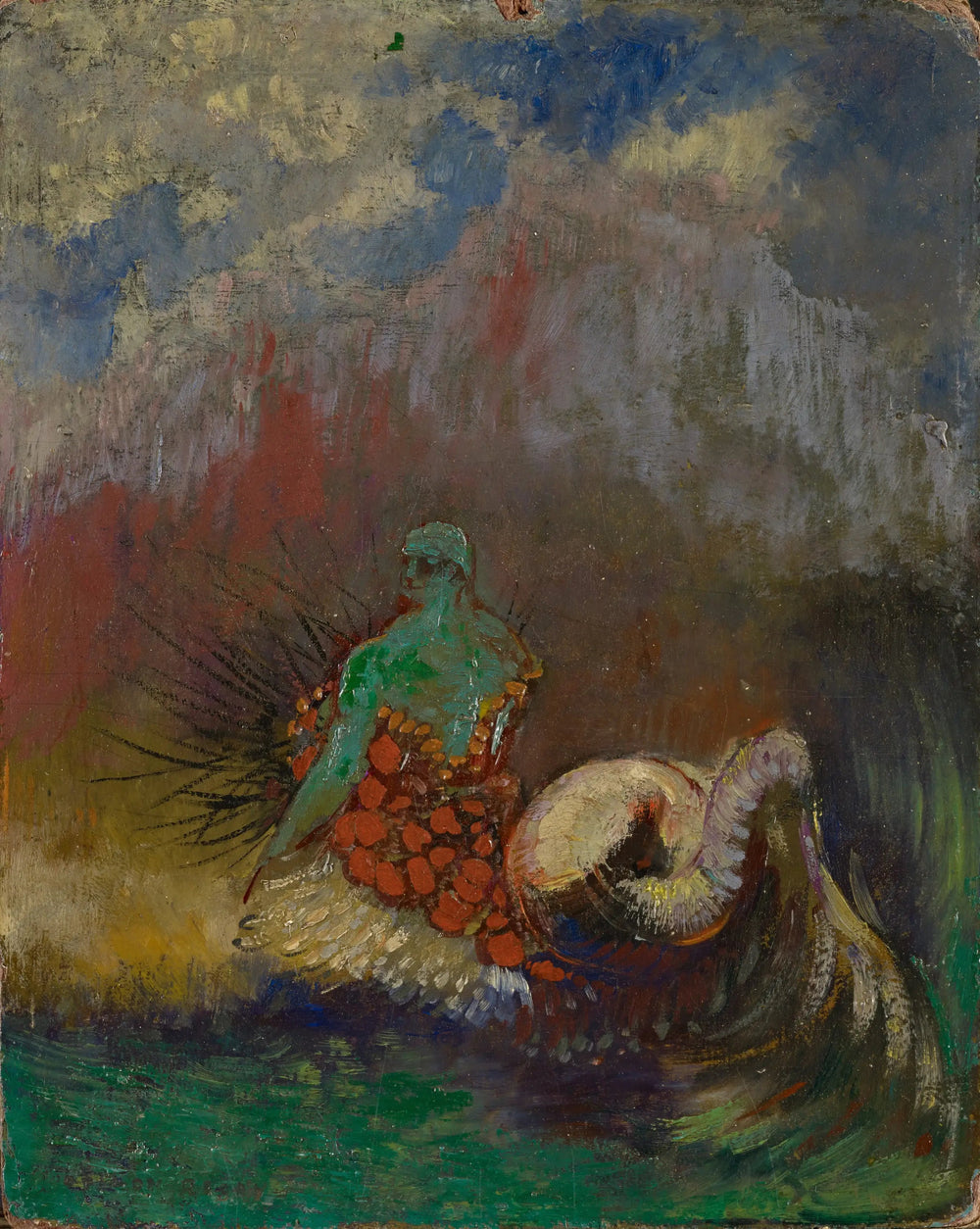 La Sirène - Odilon Redon image 1 copie de tableau peinte à la main