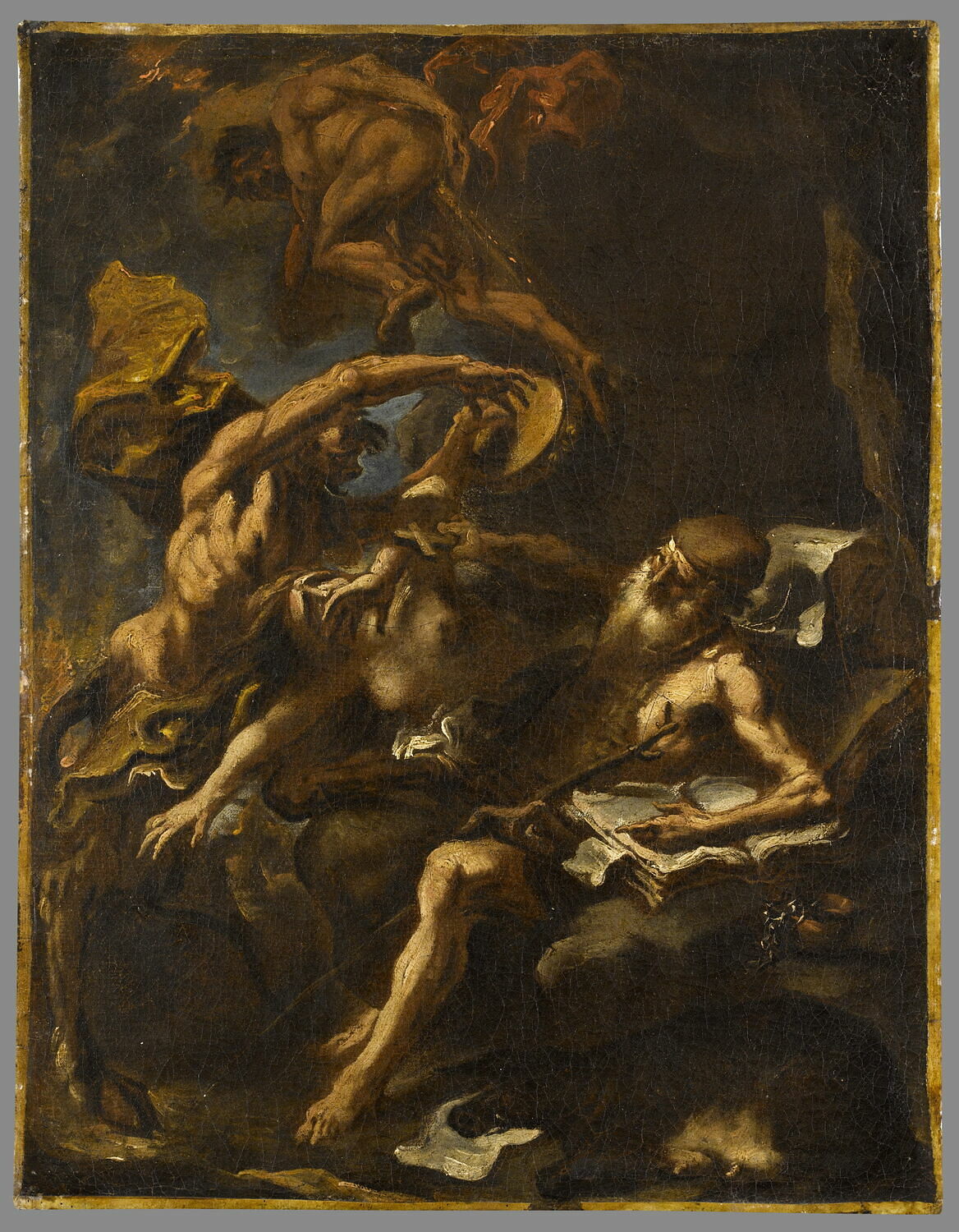 La Tentation de saint Antoine - Sebastiano Ricci image 1 copie peinte à la main à l’huile