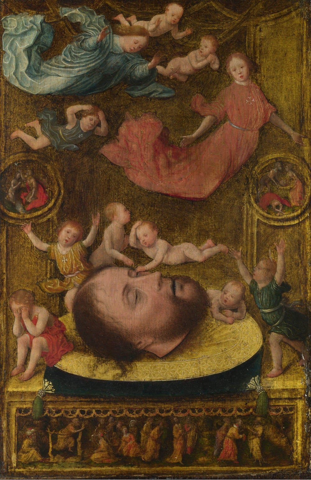 La tête de saint Jean-Baptiste - Jan Mostaert image 1 copie de tableau peinte à la main