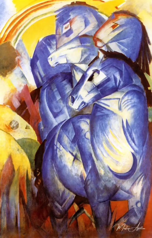 La Tour des chevaux bleus - Franz Marc - Reproductions de tableaux et peintures haut de gamme