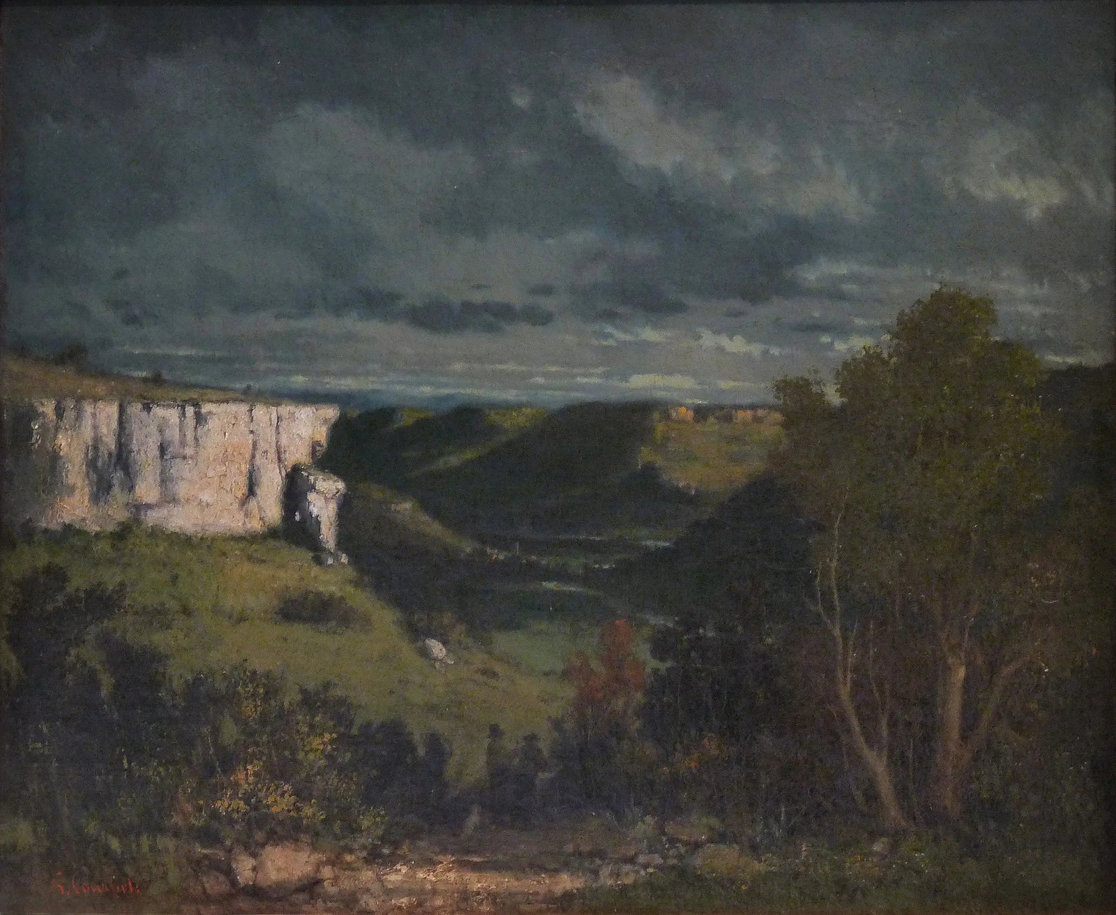 La vallée de la Loue, temps d'orage - Gustave Courbet image 1 tableau peint à l’huile sur toile
