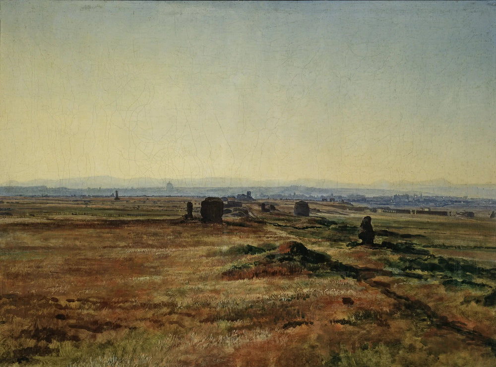 La Via Appia au soleil couchant - Alexandre Ivanov image 1 copie de tableau peinte à la main