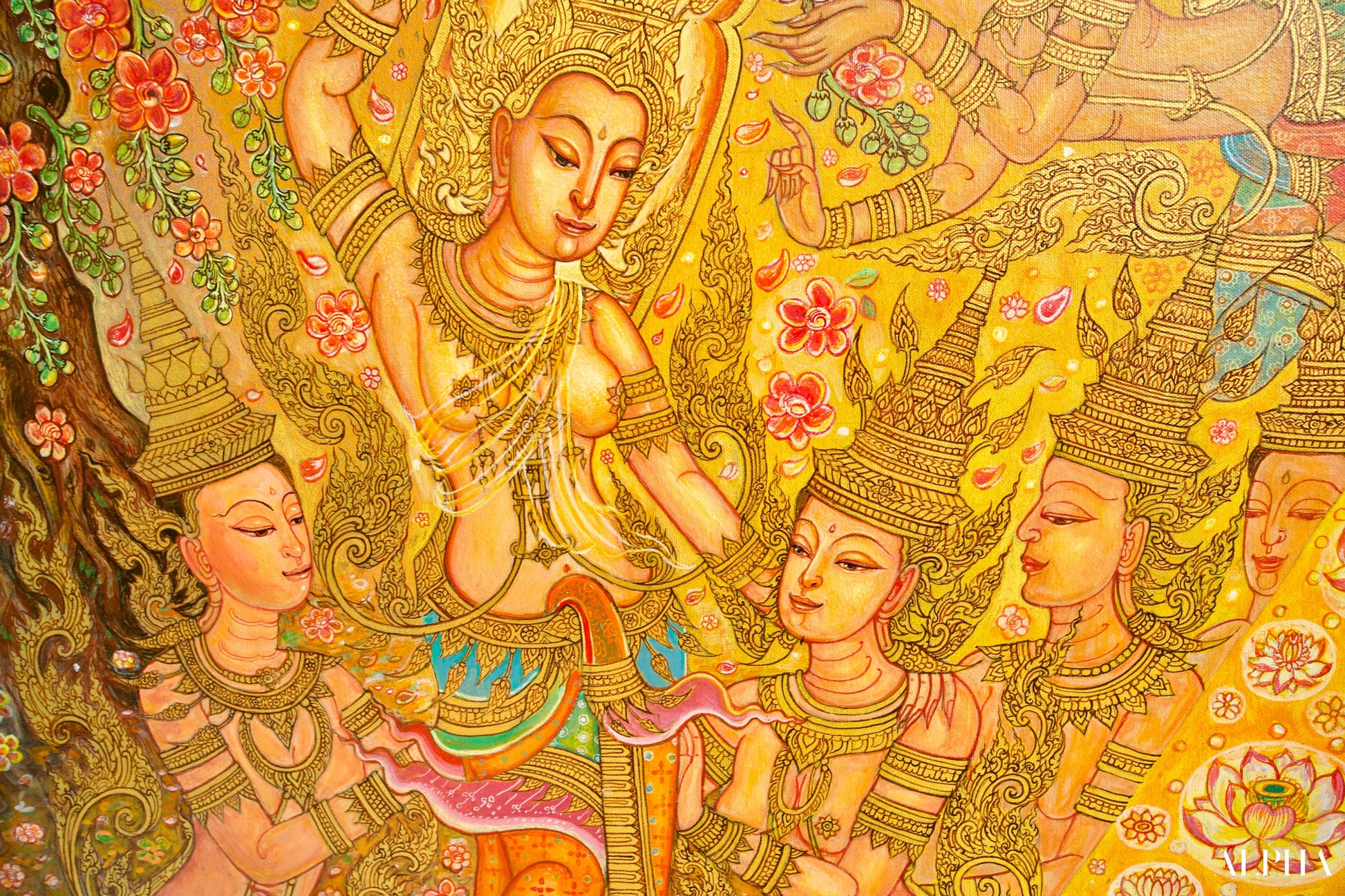 La Vie de Bouddha | 240 x 180 cm Reproductions de tableaux à la peinture à l’huile