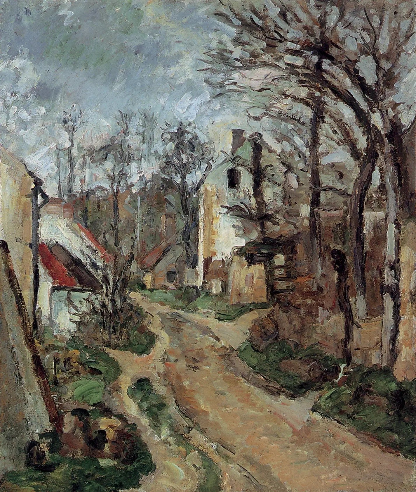 La Vieille Route à Auvers-sur-Oise - Paul Cézanne image 1 reproduction de peinture à l’huile