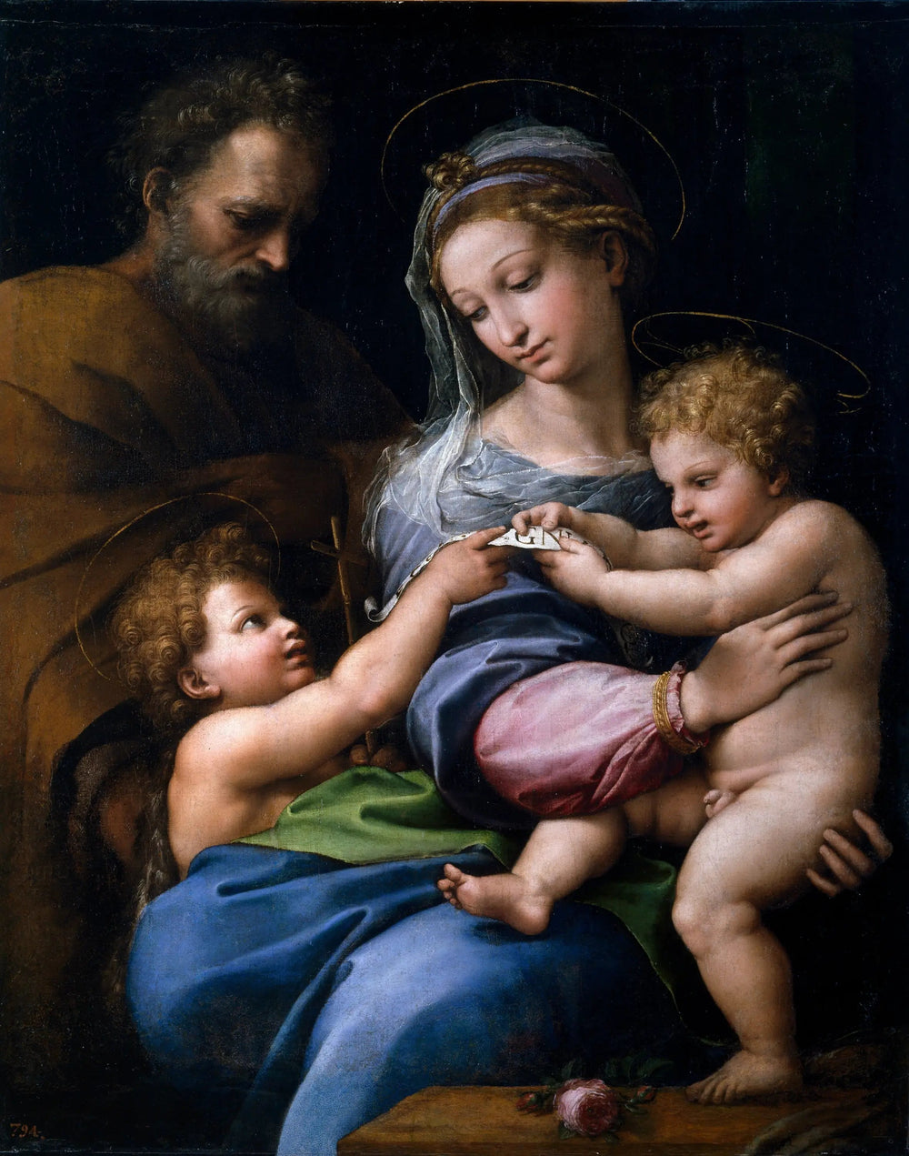 La Vierge à la rose - Raphaël Sanzio image 1 reproduction d’œuvre d’art à l’huile