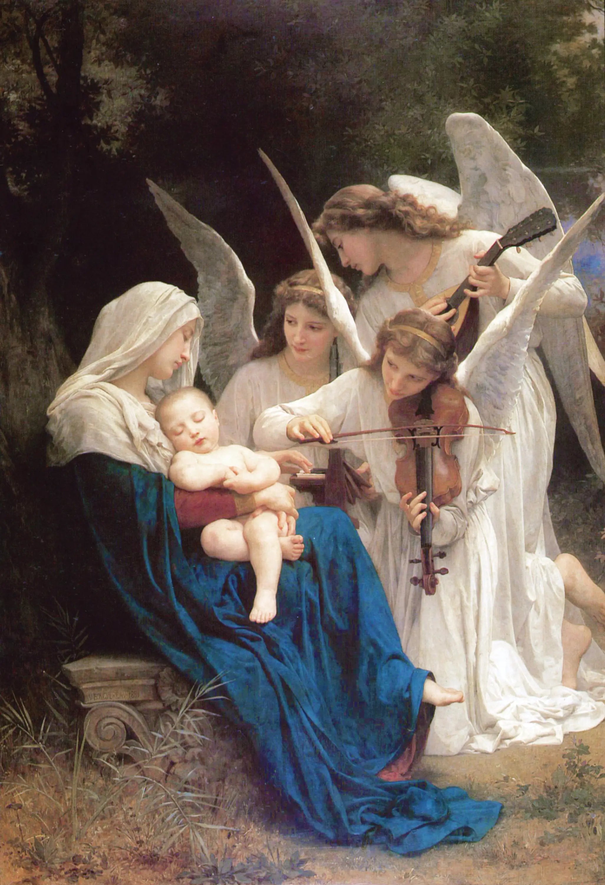 La Vierge aux anges - Bouguereau image 1 reproduction artisanale de tableau