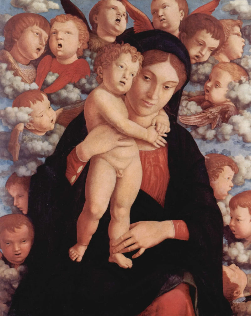天使たちを伴う聖母 - アンドレア・マンテーニャ