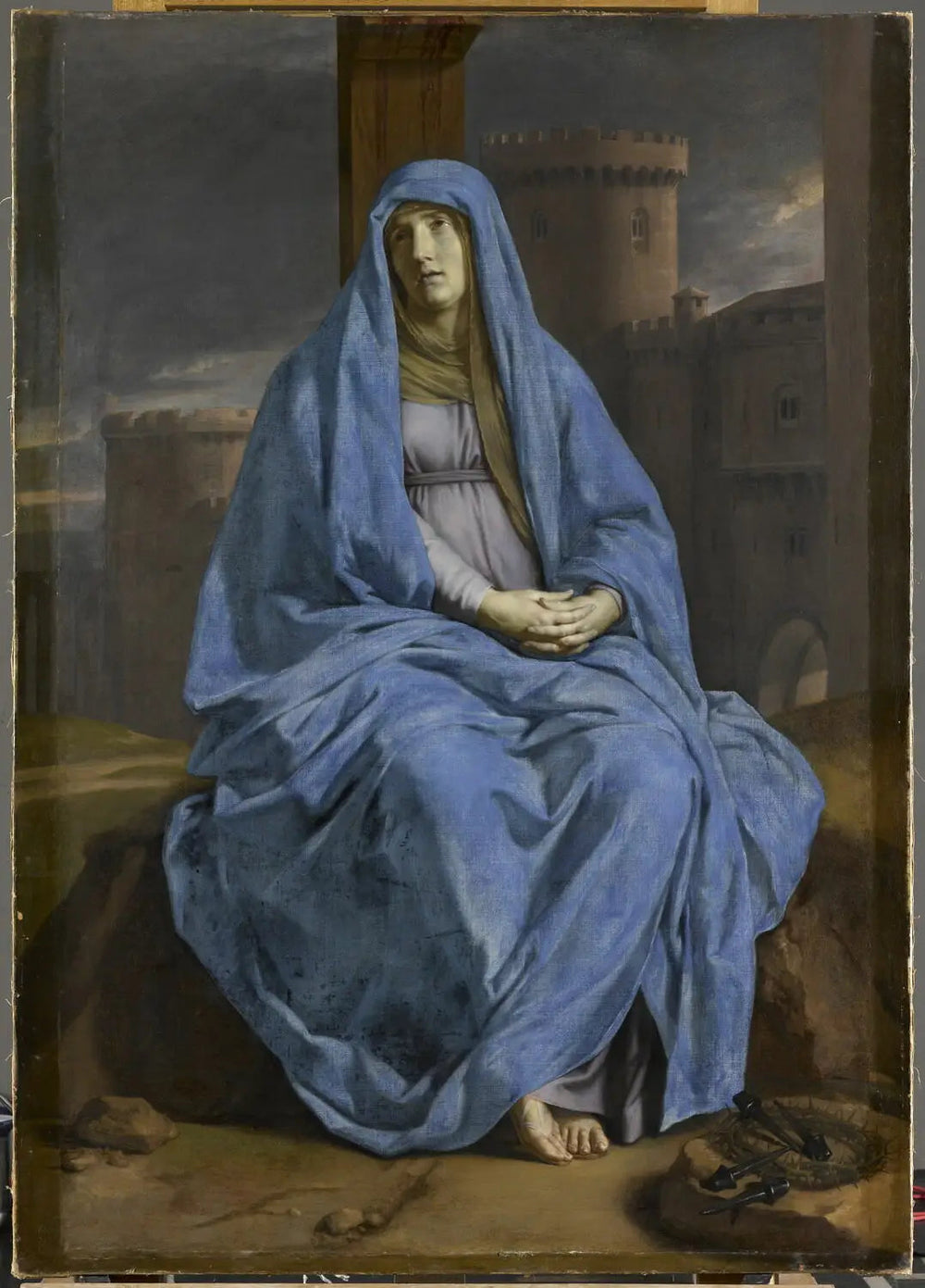 La Vierge de douleur au pied de la Croix - Philippe de Champaigne image 1 reproduction artisanale de tableau