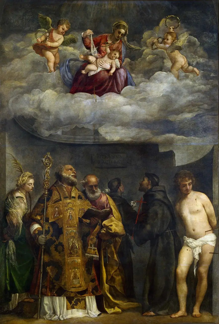 La Vierge de San Nicolò dei Frari - Titian image 1 reproduction réalisée par Alpha Reproduction