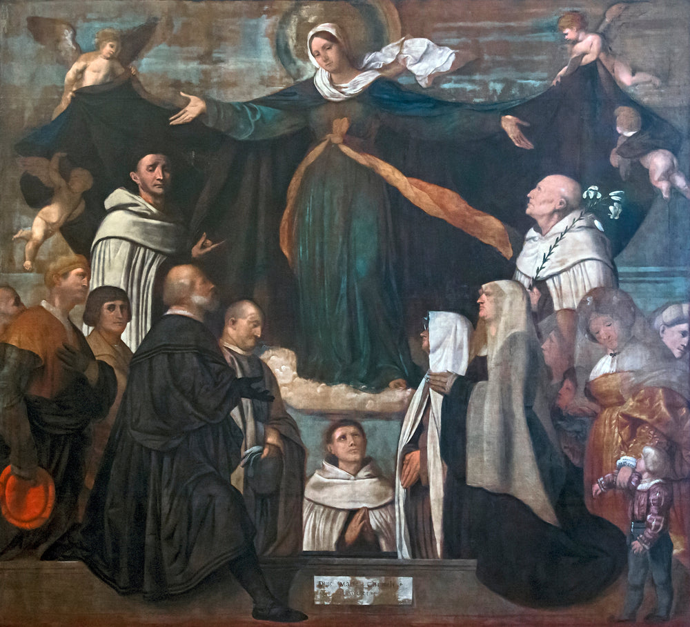 La Vierge du Carmel - Alessandro Bonvicino image 1 tableau peint à l’huile sur toile