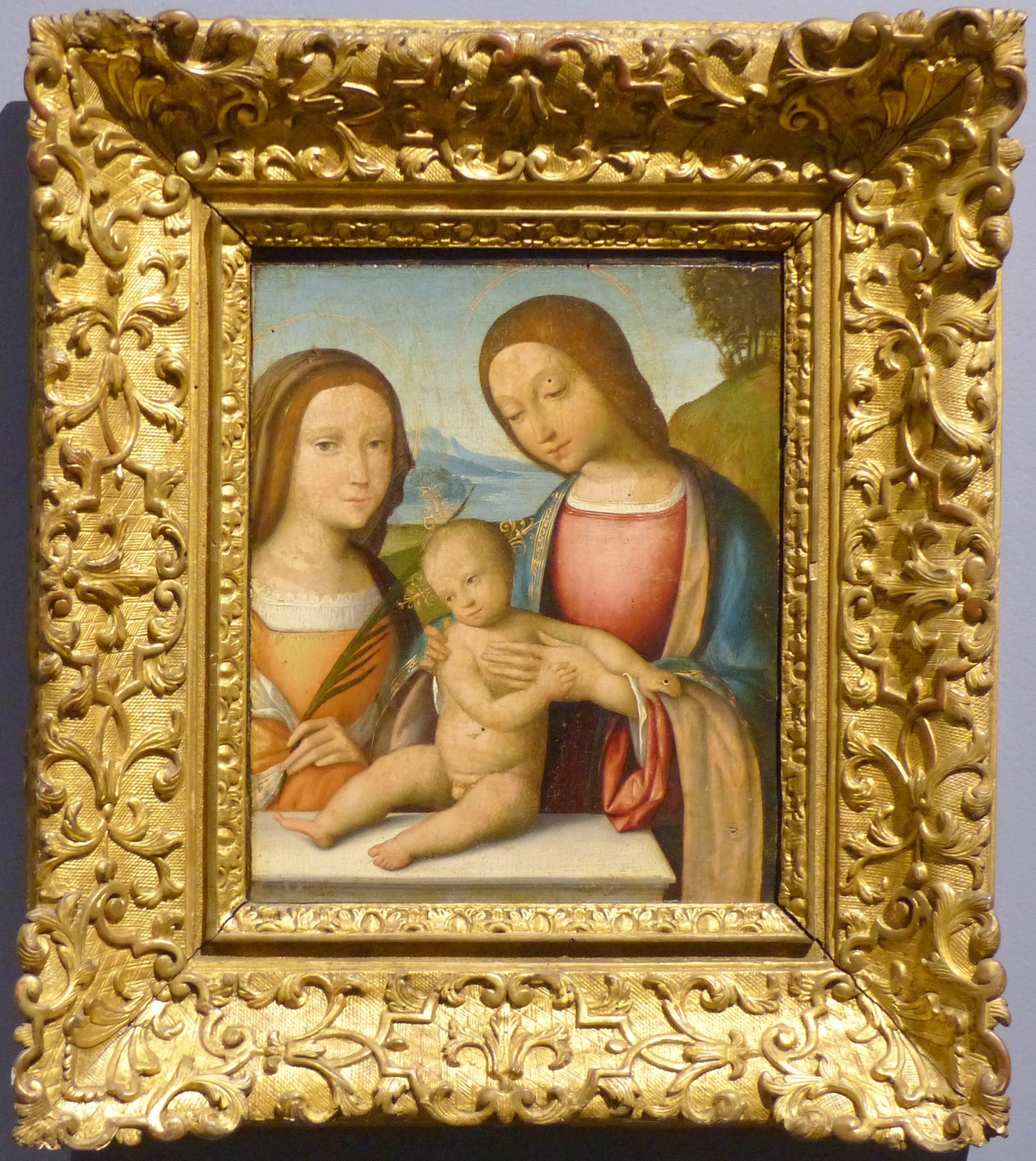 La Vierge et l'Enfant avec une sainte martyre - Benvenuto Tisi image 1 reproduction réalisée par Alpha Reproduction