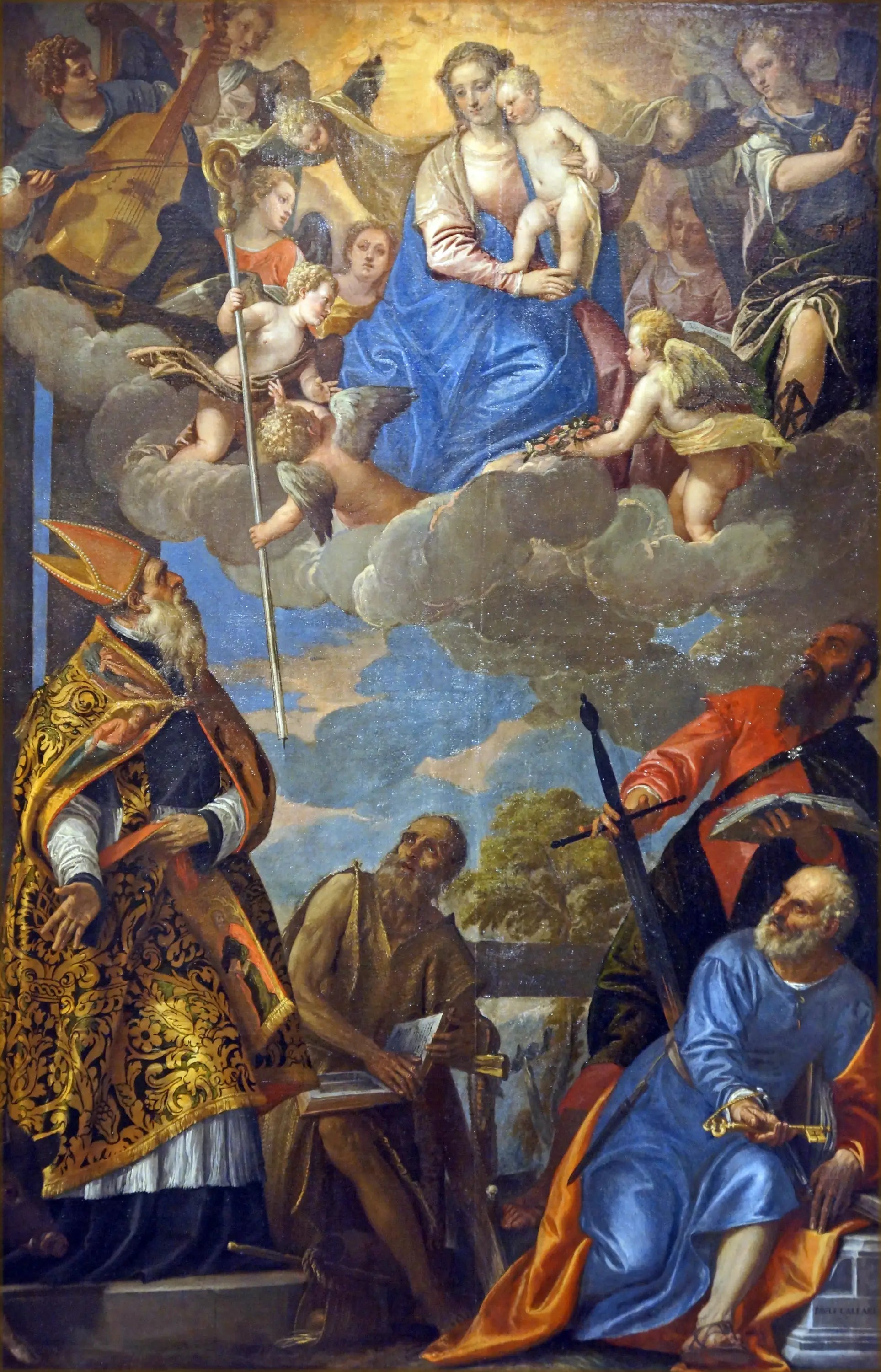 La Vierge et L’Enfant apparaissant à Saint Antoine Saint Paul Ermite Saint Paul et Saint Pierre - Paul Véronèse - Alpha