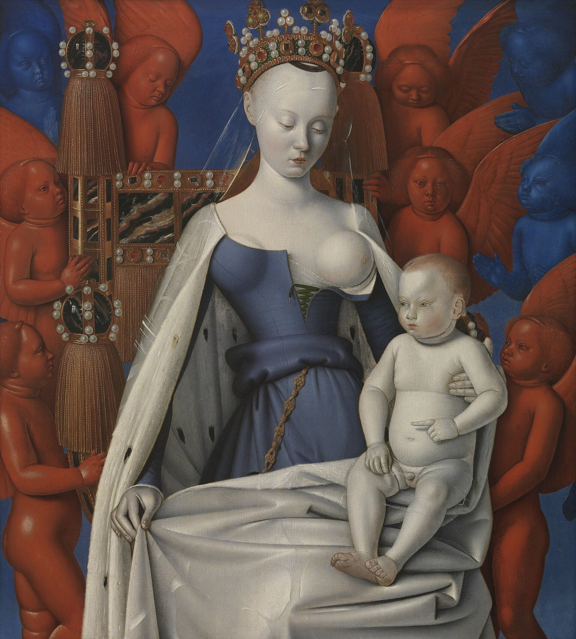 La Vierge et l’Enfant entourés d’anges - Jean Fouquet - Alpha Reproduction
