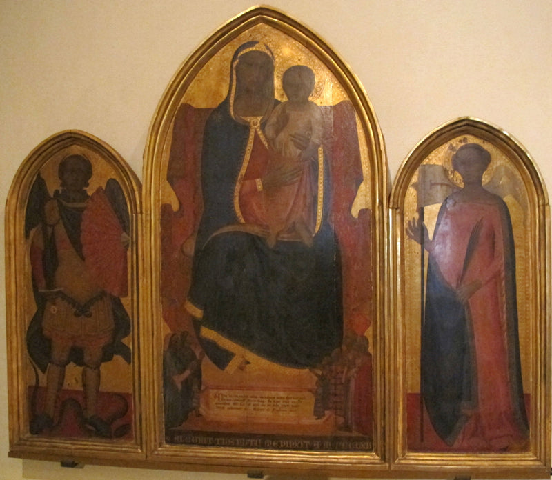 玉座に座るマリアと、その周りに寄付者と聖人たち。 - アレグレット・ヌジ